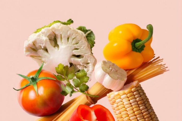 Italienische Diät mit Gemüse und Obst zum Abnehmen.